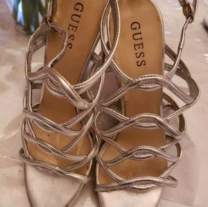 Strappy heels silver